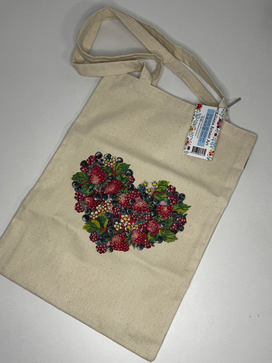 Traistă din bumbac Inimă din fructe