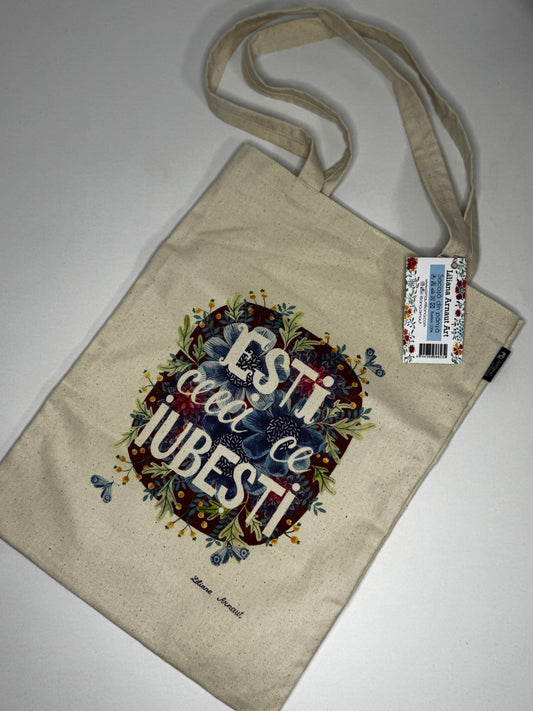 Traistă din bumbac „Ești ceea ce iubești”