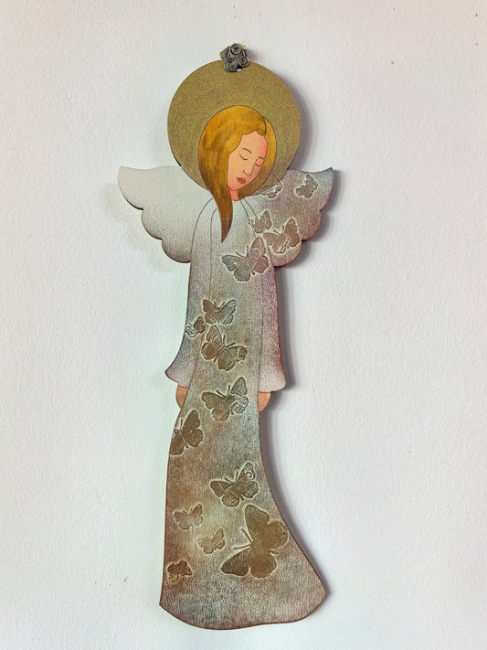 Decorațiune înger alb model fluturi