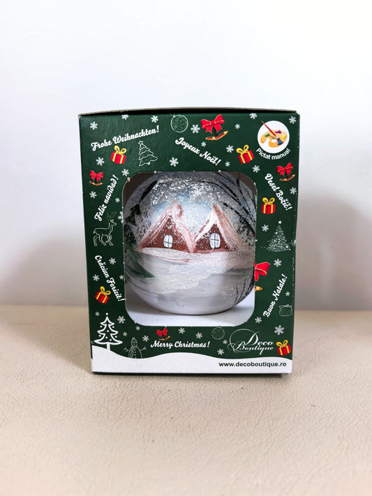 Glob de sticlă pictat manual